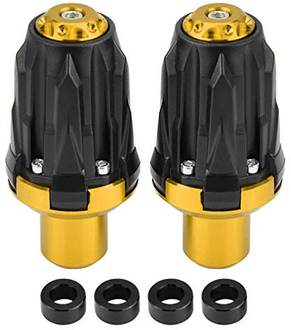Cursori telaio di scarico modificati 2 pezzi Moto 10 mm moto anti crash crash protector lega di alluminio nylon moto asse ruota cursore protezione anticaduta accessorio sport fuoristrada(Oro)