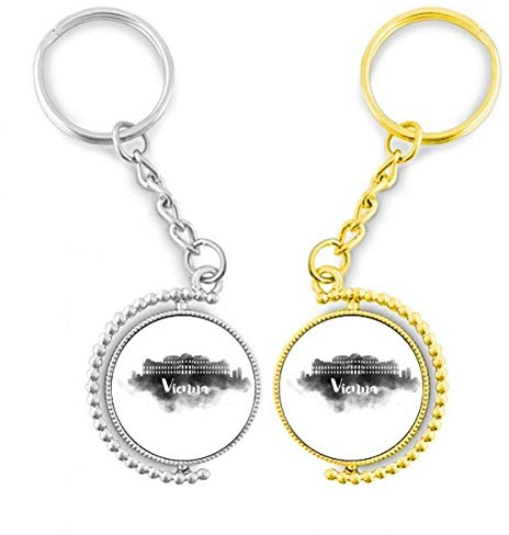 DIYthinker La Ville Historische Tinte Wien Österreich Ring Metall vergoldet Tür – Schlüssel