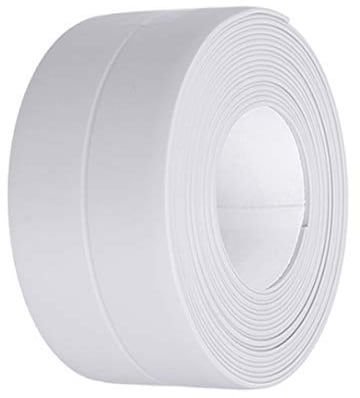 Kissral Nastro Sigillante Impermeabile Cucina per Lavello Nastro Autoadesivo Esterno per Angolo del Muro Bagno Doccia Toilette A prova di Umidità e Anti-muffa Guarnizione Finestra Nastro in PVC Bianco