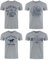 MUSTANG Herren T-Shirt 4er Pack Frontprint O-Neck Rundhalsausschnitt Kurzarm Regular Tee Shirt 100% Baumwolle Schwarz Weiß Grau Blau Grün, Größe:S, Farbe:Farbmix (P18)