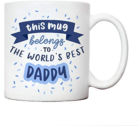 Presents for daddy | Worlds best mug present from son or daughter | happy first fathers day birthday Christmas cup gift | great daddies coffee cups | dad daddy’s stuff him gifts uk