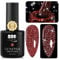 YTD Likomey UV Nagellack Glitzer,15ml Burgundisch Rot Gel Nagellack Glitter,Sparkle Funkelnd Shellac Farbgel,Reflective Holographisch Diamant Maniküre Gel Nail Polish,SZ007