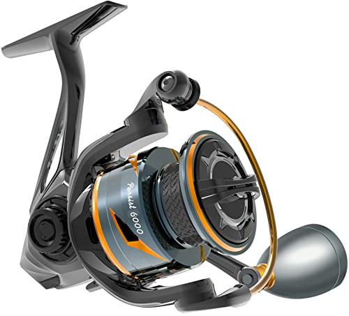 Tempo Persist Angelrollen, Süß- und Salzwasser-Spinnrolle, mit härterem GV-5H Rotor, 7 + 1 versiegeltes Kugellager, max. Zug bis zu 14 kg, korrosionsbeständige Angelrolle