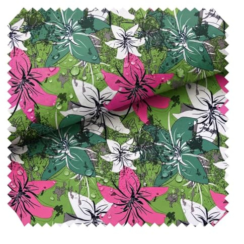 novely® OXFORD 210D - D187 Hawaii Pastell Flowers - Bedruckter Polsterstoff - Outdoor Dekostoff - Wasserabweisende Reißfeste Meterware 1lfm