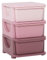 HOMCOM Torre de Almacenamiento Infantil con 3 Cajones Organizador de Juguetes para Niños +3 Años Gran Almacenaje con Asas para Juguetes Ropa Libros 37x37x56,5 cm Rosa