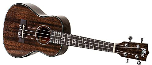 VOLT Ukulele Siena - zwei Größen - Concerto, Lange: ca. 610 mm, massive Mahagoni Decke, Griffbrett: Palisander, edle Hochglanzlackierung, Verzierungen aus Perlmutt, inkl. gefütterter Premium Tasche