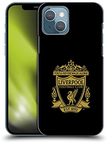 Head Case Designs Officially Licensed Liverpool Football Club Black 3 Crest 1 Hard Back Case Compatible With Apple iPhone 13