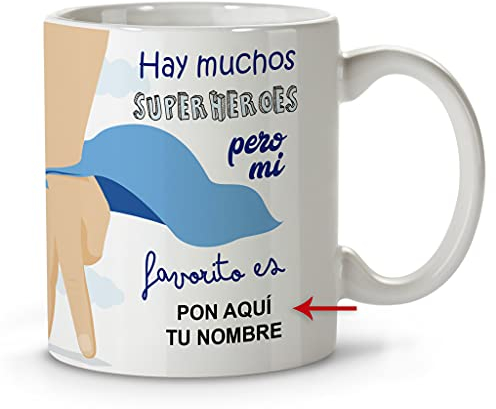 LolaPix Taza mamá con Nombre. Tazas Personalizadas. Tazas Desayuno Originales. Tazas con Frases. Regalos Personalizados. Capa Azul