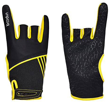 HOMU Bowling-Handschuhe, Anti-Rutsch-Komfort-Bowling-Zubehör, Halbfinger-Instrumente-Sporthandschuhe, Links- und Rechtshänder-Bowlingball-Sport-Fingergriff-Schutzhandschuhe für Bowling