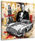 Kunstgestalten24 Leinwandbild Bond Pop Art Wandbild Nr.1 Aston Martin Leinwand Wanddeko Wandekoration Deko Bilder Modern Auto Bild Kunstwerk Canvas Hochwertiger Kunstdruck