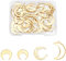 SUPERFINDINGS 40 Stück 4 Stil Messing Mond Anhänger Hohl Halbmond Rahmen Charms Unplattiert Filigrane Halbmond Anhänger Für Armbänder Schmuckherstellung Bohrung: 1 1.4mm