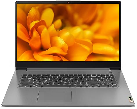 Lenovo IdeaPad 3 17ITL6 - Ordinateur Portable 17.3’’ HD+ (Intel Core i3-1115G4, RAM 8Go, 256Go SSD, Intel UHD Graphics, Windows 11 Home) Clavier AZERTY Français - Gris