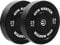 GYM MASTER Pair of 2 Black Rubber Bumper Plates for Olympic Barbell Weight Lifting