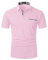 YCUEUST Homme Coton Manches Courtes Polo Casual Basic Golf Top A-Rose M