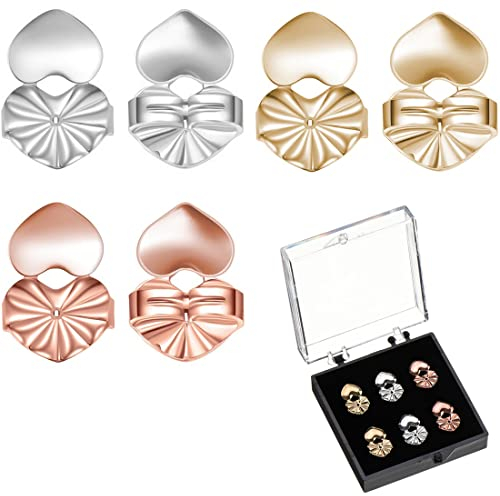 Paia Sollevatori per Orecchini Ipoallergenici per Orecchie Cadenti Schienali con Orecchino Magico Regolabile Ipoallergenico Orecchino Sicuro Placcato