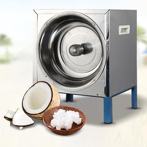 NOLLAM Electric Coconut Grater, 50-60pcs/Hour Commercial Coconut Planer, Stainless Steel, Silver