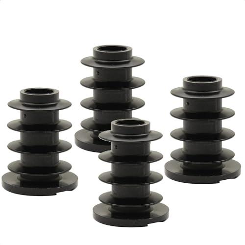 Wagner QuickClick® Kunststoffgleiter Möbelgleiter Stuhlgleiter 4er-Set Basis schwarz zum Einstecken 4X Basis - Kunststoff SMART - Durchmesser Ø 18/22 x 3/25 mm, Neigung 0° - Made in DE - 15787000