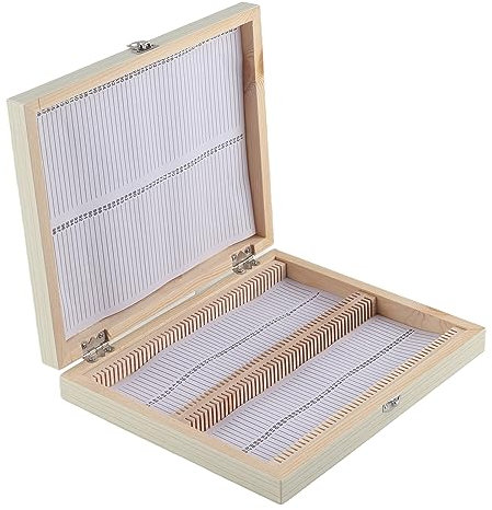 Sécurise Et Organise les Lames De Microscope,Boîte De Rangement En Bois Pour Lames De Verre De Laboratoire Avec Serrure, Stocke Jusqu'à 100 Lames