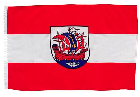 Netflags Flagge Bremerhaven 40 x 60 cm Schiffsflagge mit 160 g/qm Stoffgewicht