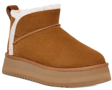 Koolaburra by UGG Women's Koola Ultra Mini Platform Boot, Chestnut, 8