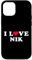 Hülle für iPhone 12/12 Pro Ich liebe Nik Passende Freundin & Freund Nik Name