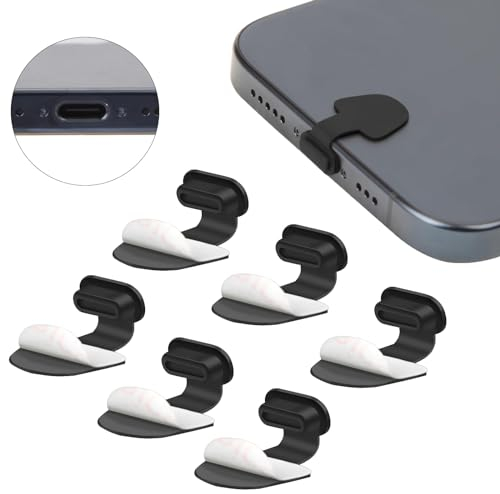 Ziamzra 6 Stück USB Type C Staubschutz Silikon USB C Schutzkappe iPhone 15 pro Staubschutz Handy Ladebuchse Schutz USB C Abdeckung Staubschutz für Ladestecker Type C Stopfen Zubehör