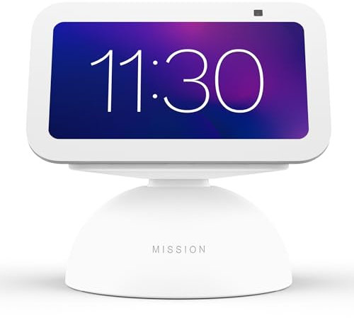 Echo Show 5 (3rd generation (2023 release)), Cloud Blue + Made for Amazon Battery Base, Glacier White