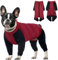 Hjyokuso Hundeoverall Mit Beinen, Hundeschlafanzüge, Hundepyjama Für Mittelgroße Hunde, Hunde Schlafanzug Mit Reißverschluss, Body Hund Nach Op Für Französische Bulldogge, Cocker Spaniel, Beagle