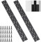Lot de 2 charnières de piano en acier inoxydable avec 24 vis - 30 cm - Pour piano - Noir