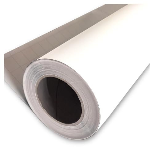 Adzif.biz Le sticker de decoration - ROULEAU ADHÉSIF BLANC ASPECT MAT 123 CM X 5M. VINYL AUTOCOLLANT MULTI USAGE VENDU AU MÈTRE. ADHÉSIF DE DÉCORATION AU MÈTRE