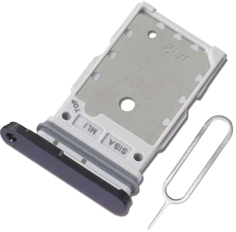 Eonpam Dual SIM Karte Rahmen für Samsung Galaxy S24/S24+ Plus Card Tray SIM Kartenhalter Slot Schlitten Halter + SIM Pin(Schwarz)