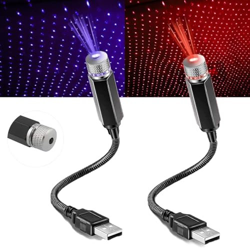 LED Auto Decke Starlight,Einstellbar Auto Innen Atmosphäre Licht,USB Mini Auto Decke Starlight Projection,LED-Licht Universal für Auto,Auto Dach Stern Nachtlicht,LED Lichter Mehrere Modi Plug and Play