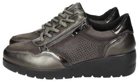 Doctor Cutillas 45411 Deportivo mocasín con cordón y Cremallera Color Musgo Mujer Zapatos MOCASÍN Verde 39