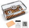 CIGARLOONG Zigarren-Humidor, eingebautes Regal aus Zedernholz mit Hygrometer und Luftbefeuchter, transparente Aufbewahrungsbox aus Acryl für Zigarren (M (für 40–60 Zigarren))