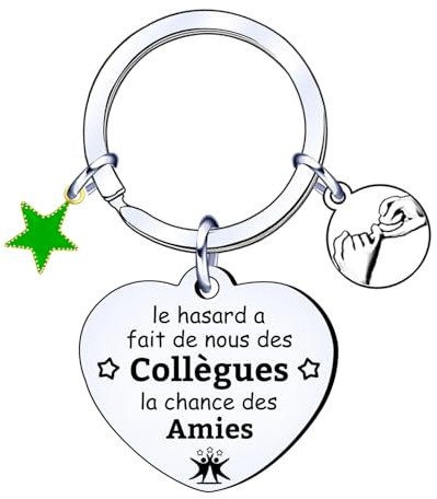 AIMINI Porte-clés Personnalisé - Cadeau pour Collègue, Anniversaire, Retraite - Idée Cadeau Amitié pour Femme, Homme, Ami(e) de Travail (6)