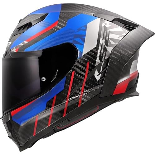 LS2, Integraler Motorradhelm DRAGON TRAX Blue Red, 3XL