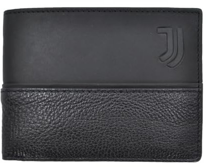 JUVENTUS Geldbörse 100% Leder 133444, Schwarz, Standard, Zeitgenössisch