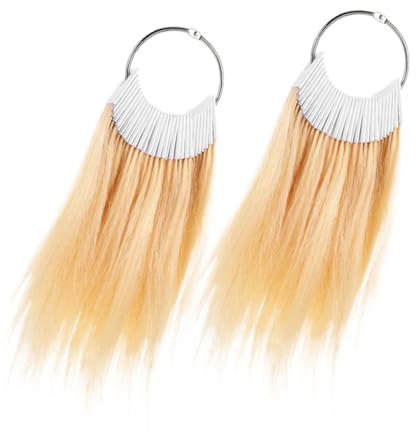 PAMINGONO 2 Satz Echte Haarfarbenkarte mit 30 Haarsträhnen pro Satz Vielseitig für Friseure und Salon zum Testen und Färben von Haaren Beim Haardesign