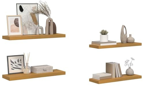 vidaXL Wandregal Wandhalterung 4 STK. Beige 90 x 23,5 x 3,8 cm