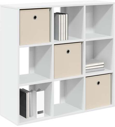 vidaXL Sideboard mit Schubladen Weiß 88,5 x 29 x 84,5 cm, Wohnzimmer Sideboard, moderner Stauraum, viel Platz zum Organisieren, Robustes freistehendes Möbelstück