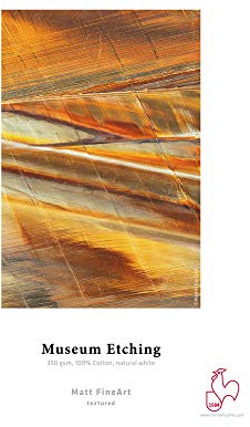 Hahnemühle 10643402 Digital FineArt Museum Etching Papier, 350 g/m², 24 Zoll Rolle, 610 mm x 12 m, naturweiß