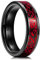 King Will Dragon 8mm Red & Black Celtic Dragon Tungsten Carbide Mens Wedding Band Ring Comfort Fit 9.5