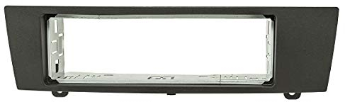 tomzz Audio 2404-058 Radioblende Metallschacht kompatibel mit BMW 1er E87 X1 E84 3er E90 Z4 E89 schwarz
