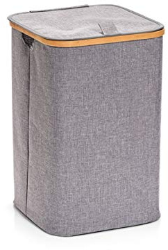 Zeller 14232 Wäschesammler, Polyester/Bamboo, Grau