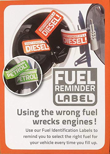 THREE PETROL ONLY Engine Fuel Reminder Stickers to Label your Car Van Coach Lorry Motorbike Vehicle 28mm x 135mm