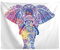 TOKYMOON Psychedelic Elefant Tapisserie Wandteppich Indisch Hippie Wanddeko Wandbehang Wandtuch Tischdecke für Schlafzimmer Wohnzimmer Bohemian Picknick Decke indische Wandbehang Weiß 150 x 130cm