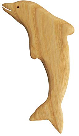 mitienda mit Liebe gemacht Lesezeichen aus Holz Delfin handgemacht, Lesemarke aus Holz in Delfin Form