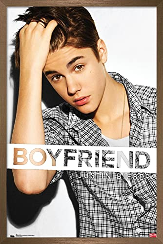 Trends International Justin Bieber – Boyfriend Wandposter, 37,4 x 56,8 cm, gerahmte Bronze-Version
