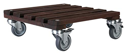 Werknorm Saar Pflanzroller Pflanzenroller Terrassenroller Outdoorroller Transportroller Balkonroller Blumenroller Kübelroller Holzroller Valenzia 40.1SB (Schokobraun)