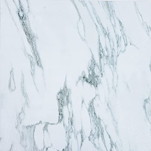 Decomeister Selbstklebende Bodenfliesen Kunststoff Fliesen Vinyl-Fliesen Klebefliesen Dekorfliesen mit Kleber Bodenbelag 5m² – 55 Stück á 30,5 x 30,5 cm Edel Marmor Marmoroptik Premium Marble